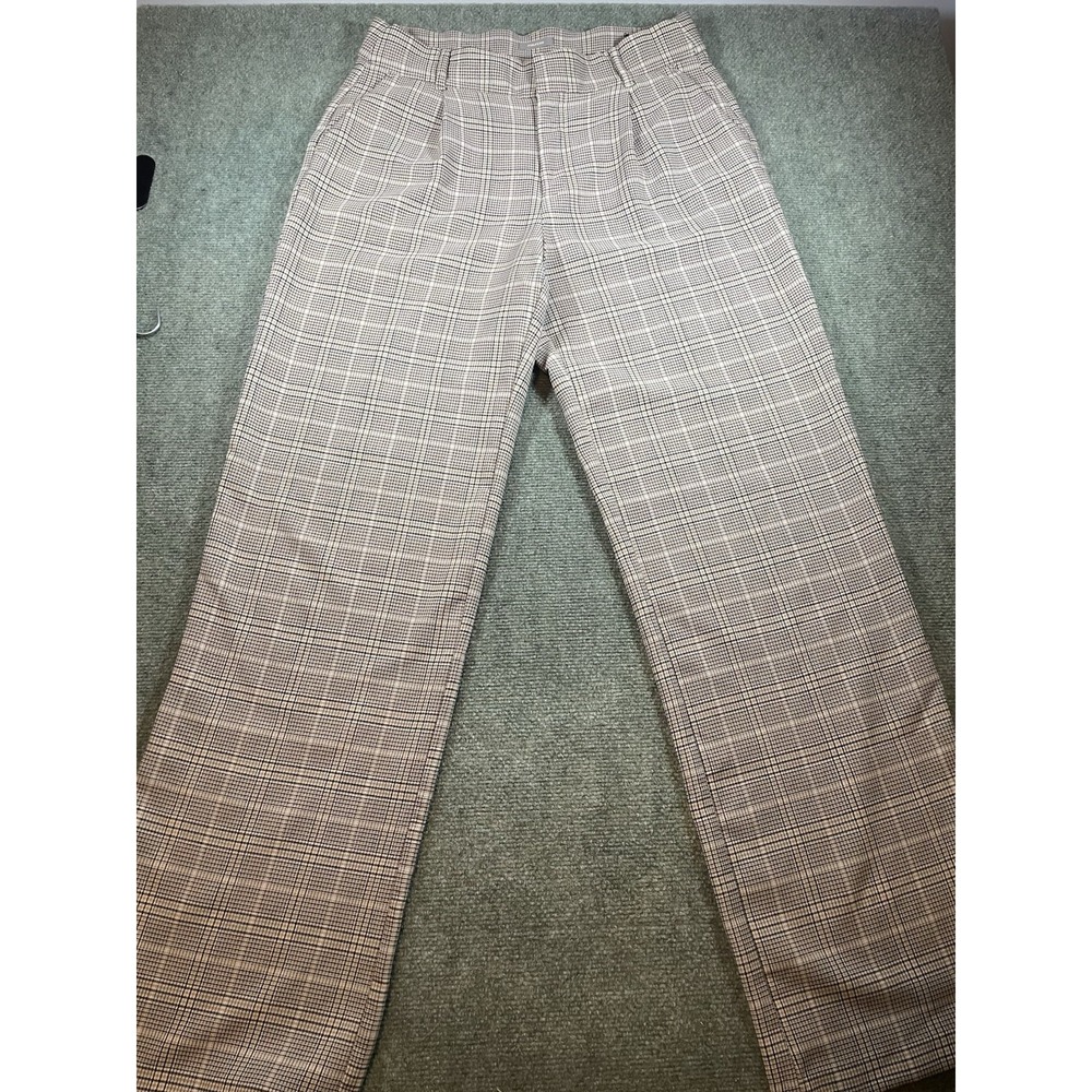 Maurice's Tan Plaid Wide Leg Pants 14 Long